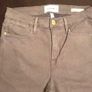 Gray high-rise skinny fit FRAME pant